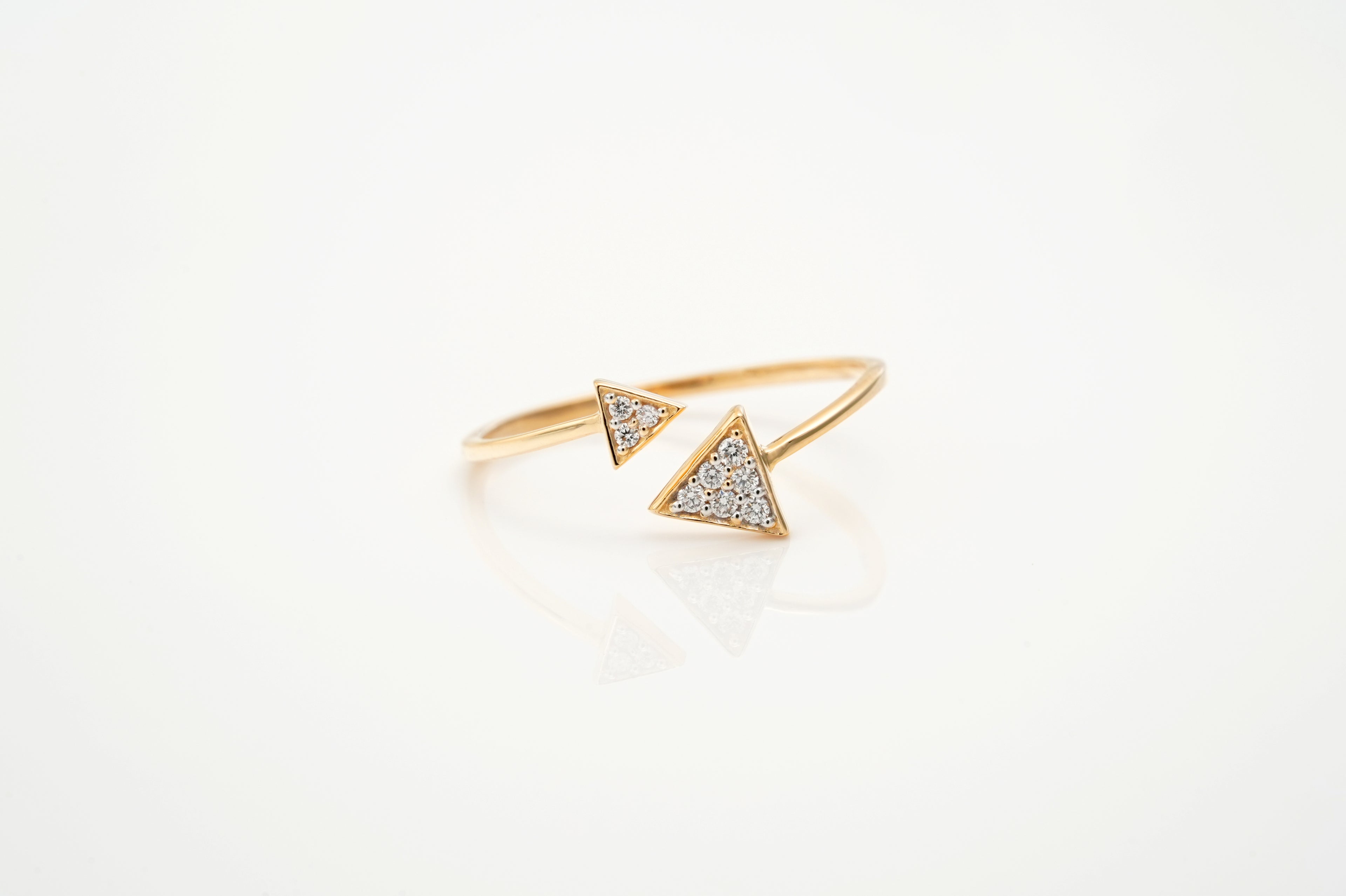 Diamond Duo Triangles Ring  - RGD