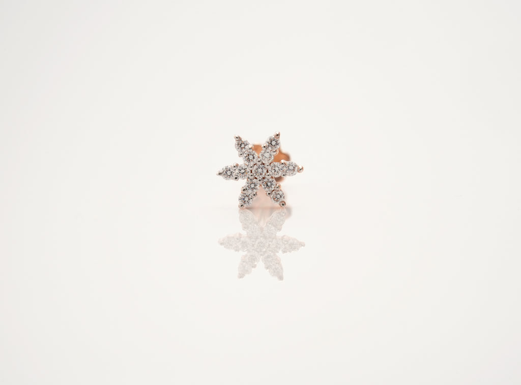 Elegant Diamond flower nose pin -NPD