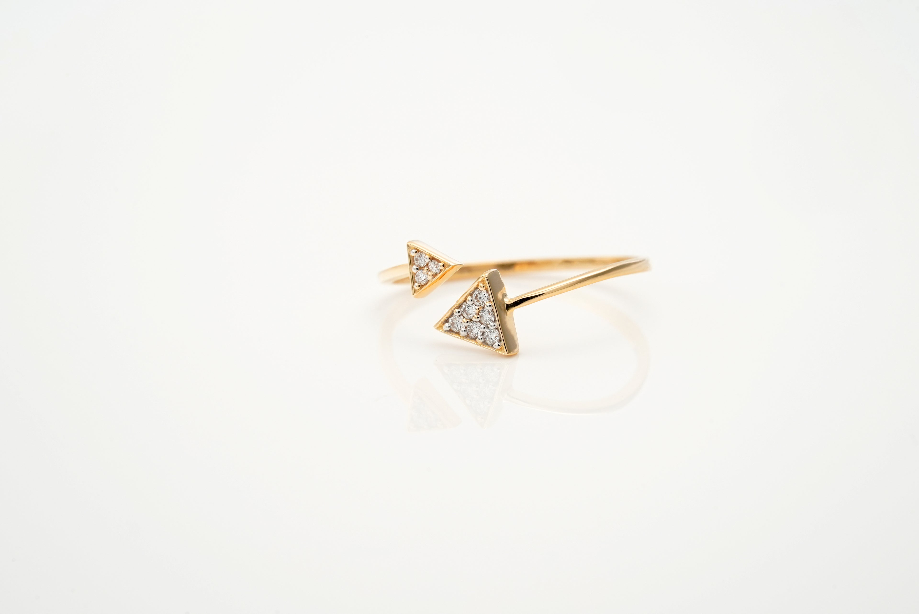 Diamond Duo Triangles Ring  - RGD