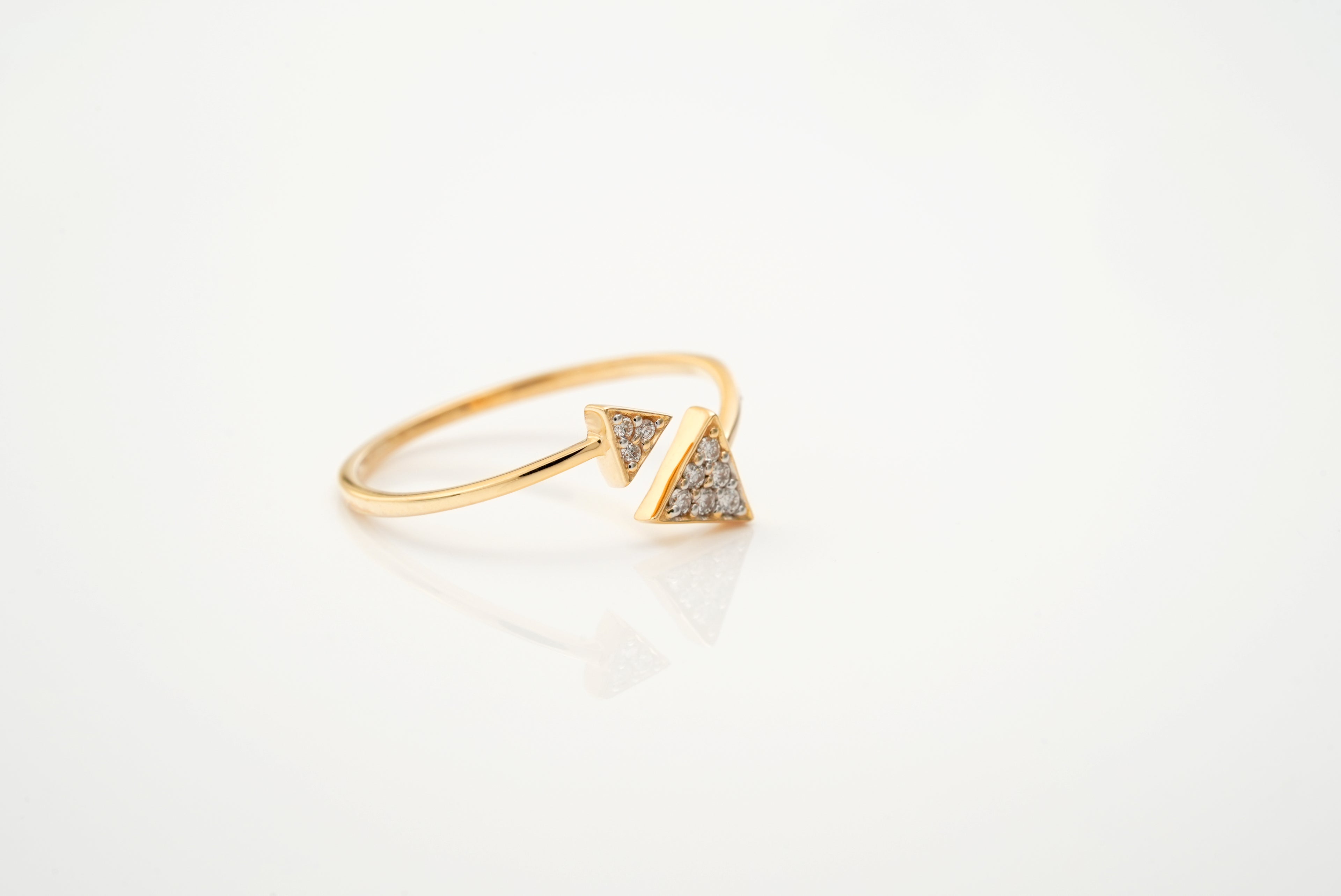 Diamond Duo Triangles Ring  - RGD