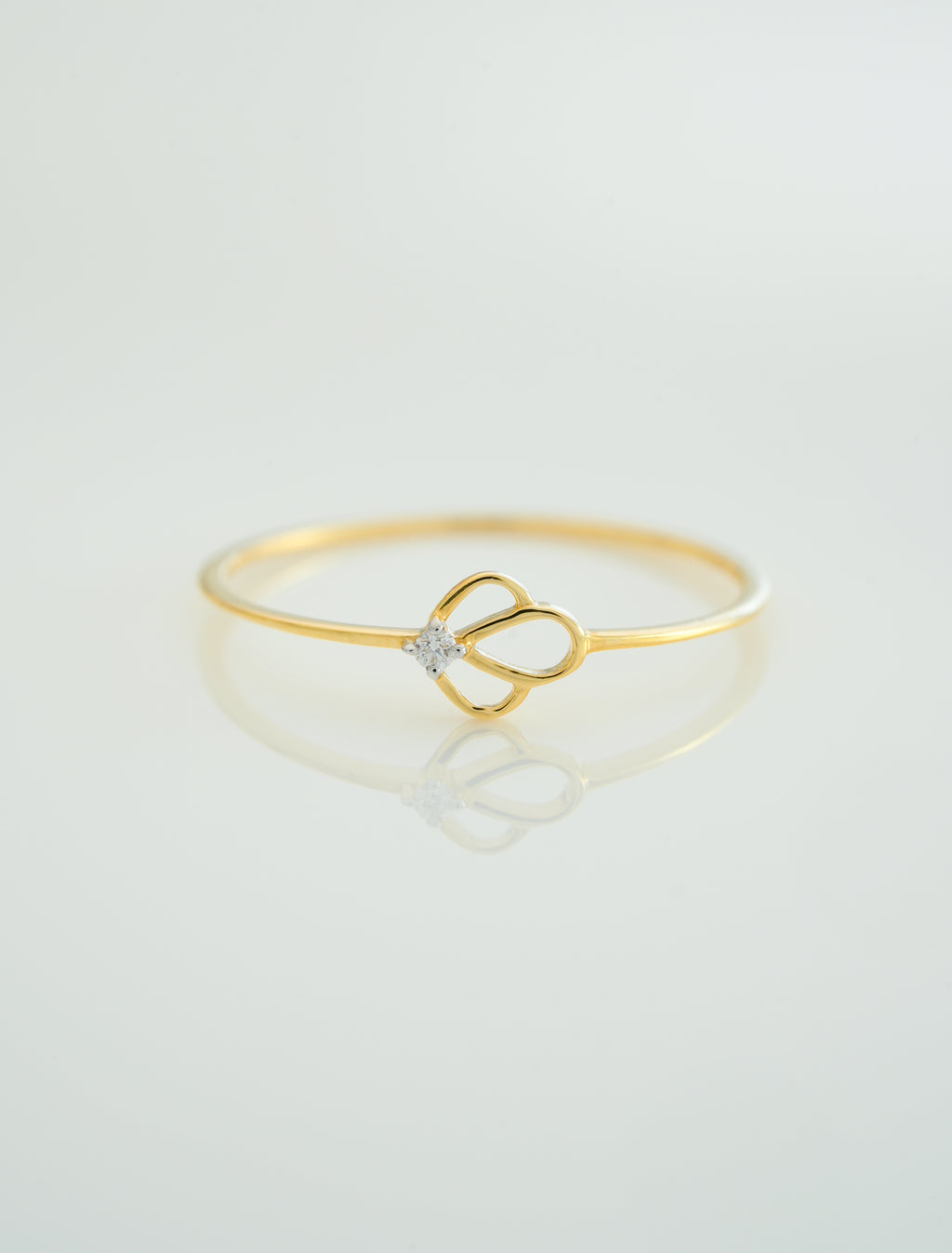 Trinity Petal Solitaire Ring  - RGD1044