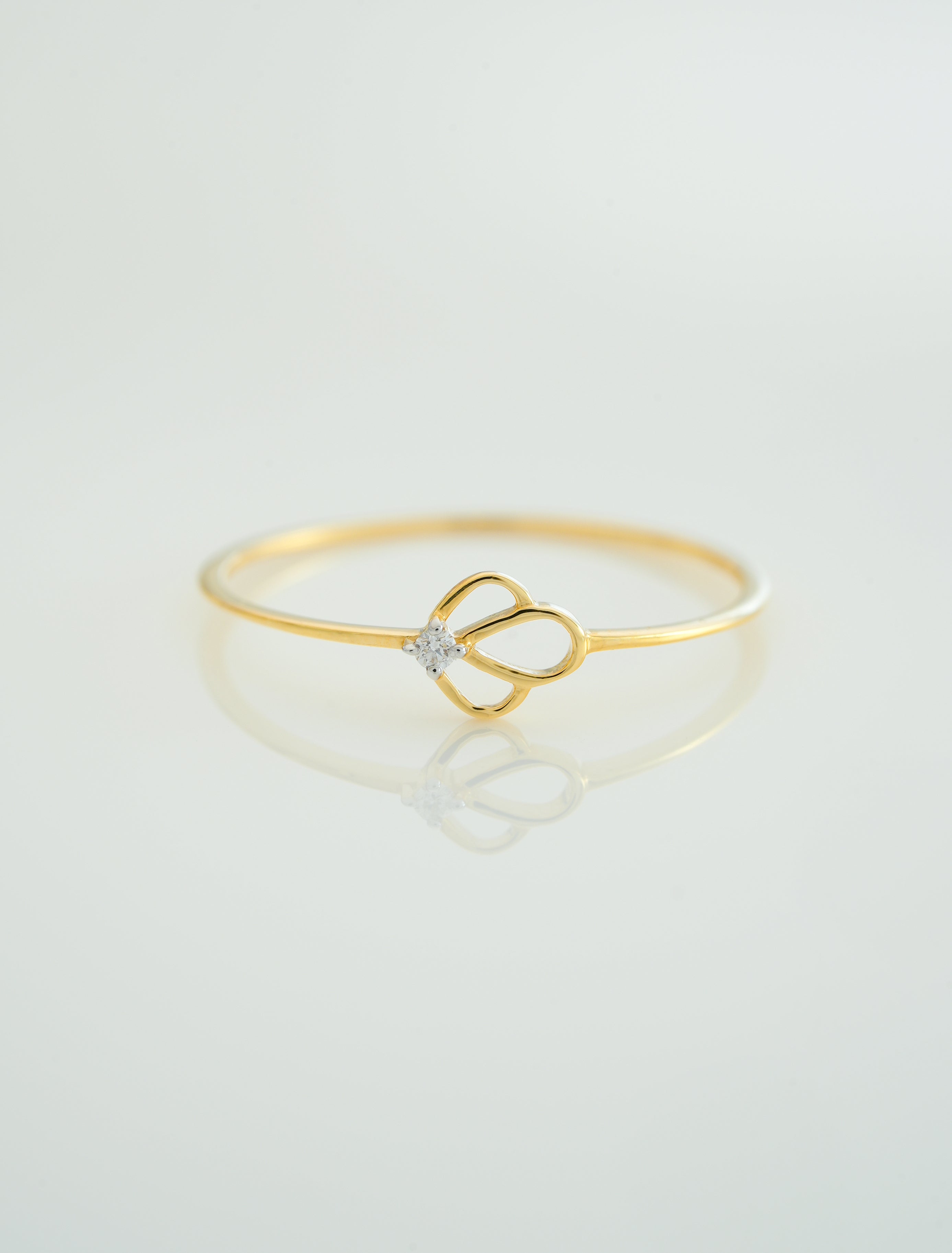 Trinity Petal Solitaire Ring  - RGD1044