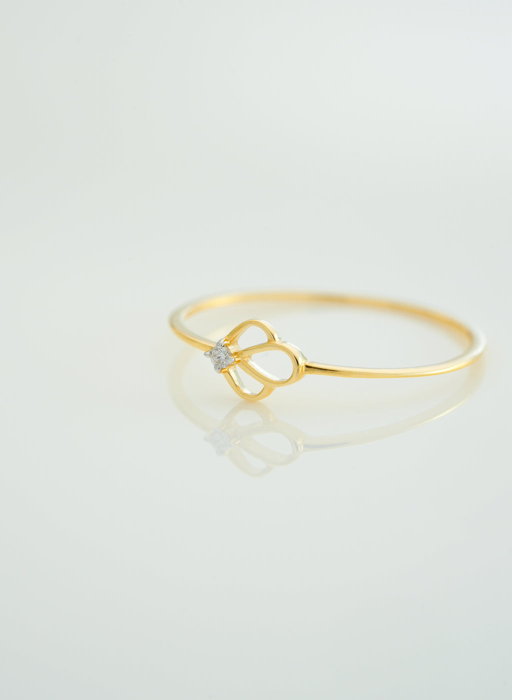 Trinity Petal Solitaire Ring  - RGD1044