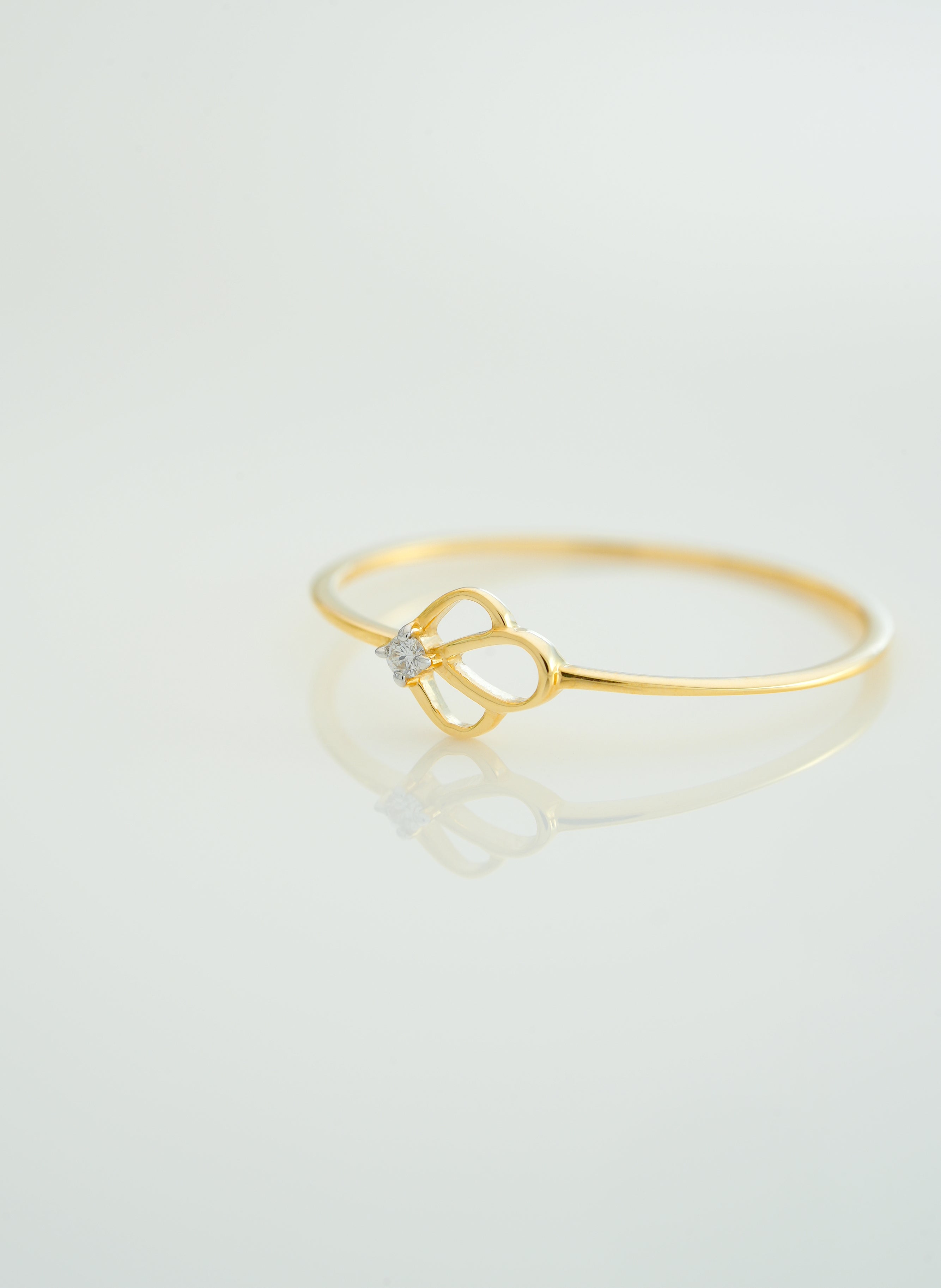 Trinity Petal Solitaire Ring  - RGD1044