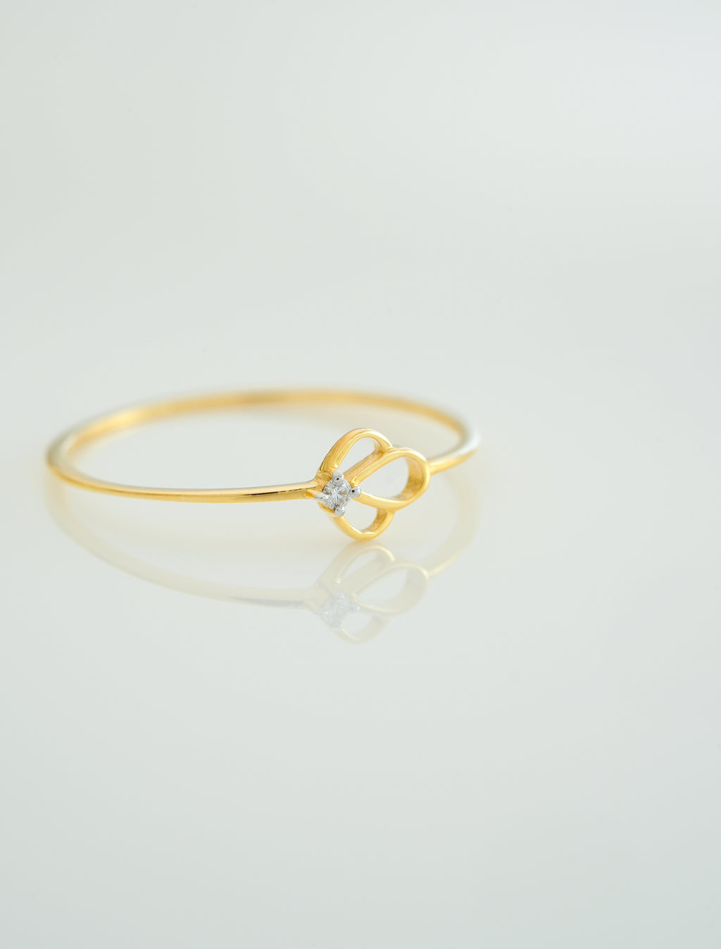 Trinity Petal Solitaire Ring  - RGD1044