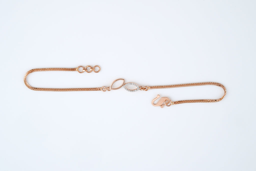 Twin Leaf Elegance Bracelet  -TBC22