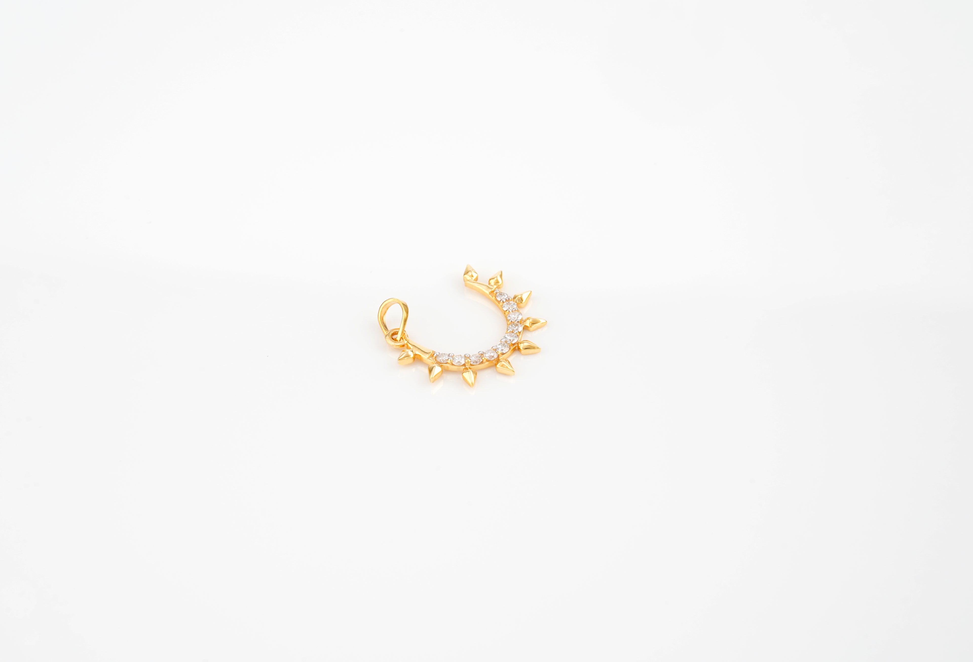 Nature Curve Diamond Pendant -  PND 27