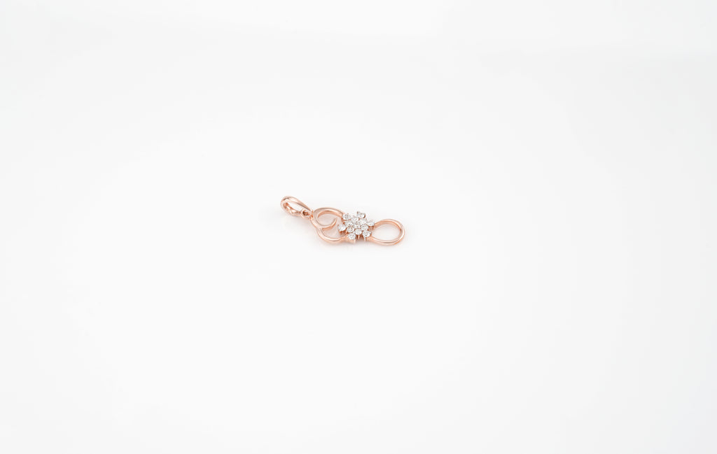 Blossom Curve Diamond Pendant  -PND 368