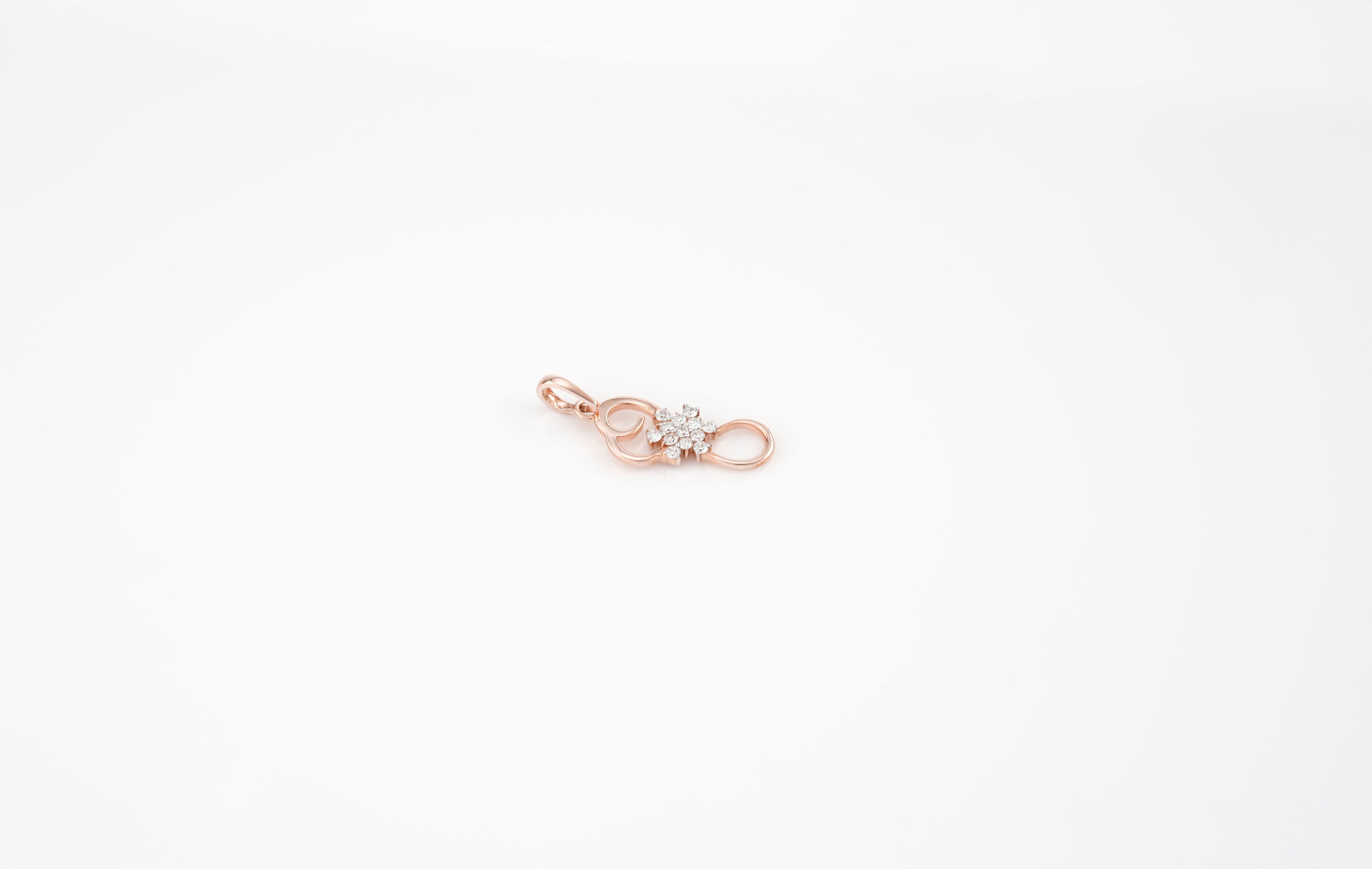 Blossom Curve Diamond Pendant  -PND 368