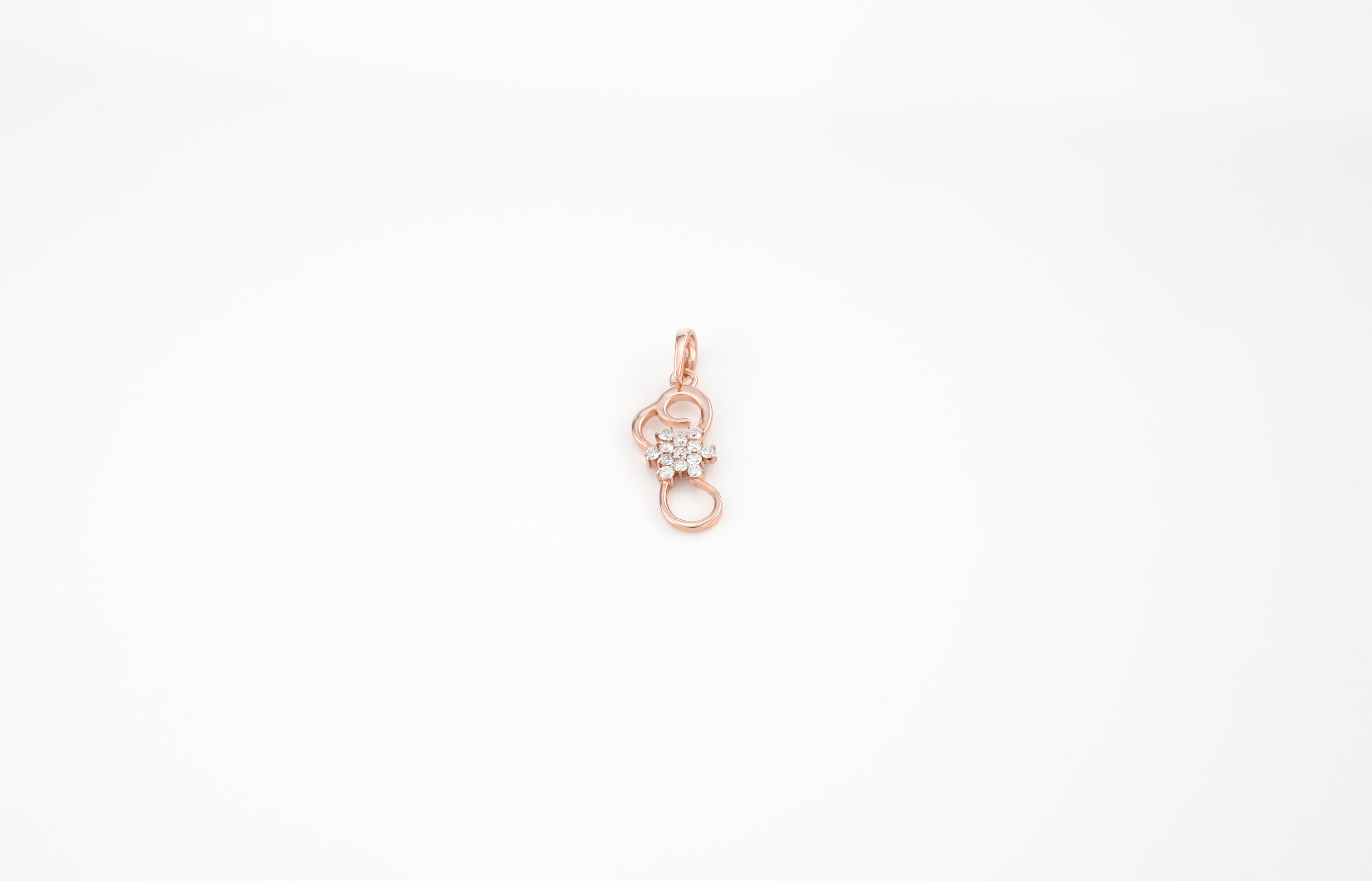 Blossom Curve Diamond Pendant  -PND 368