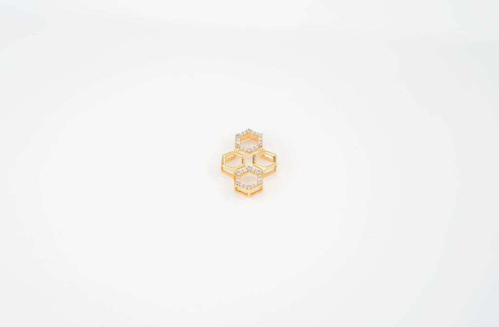 Golden Hive Elegance Pendant - PND113