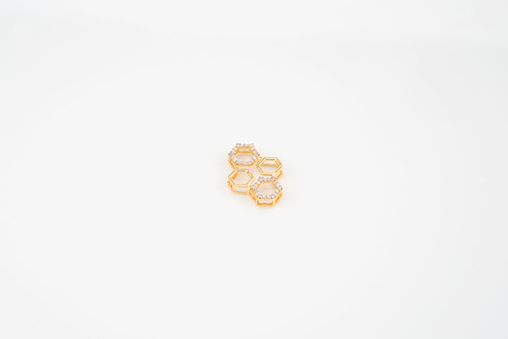 Golden Hive Elegance Pendant - PND113