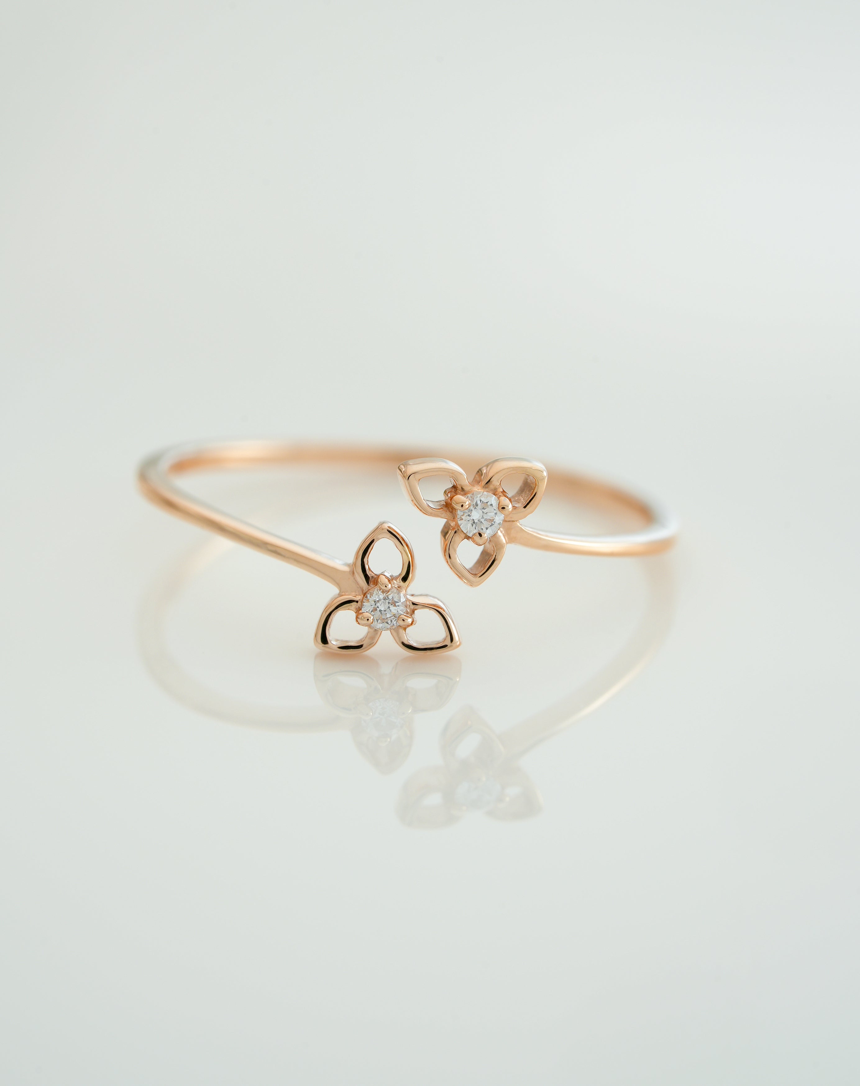 Twin Blossom Diamond Ring  - RGD203