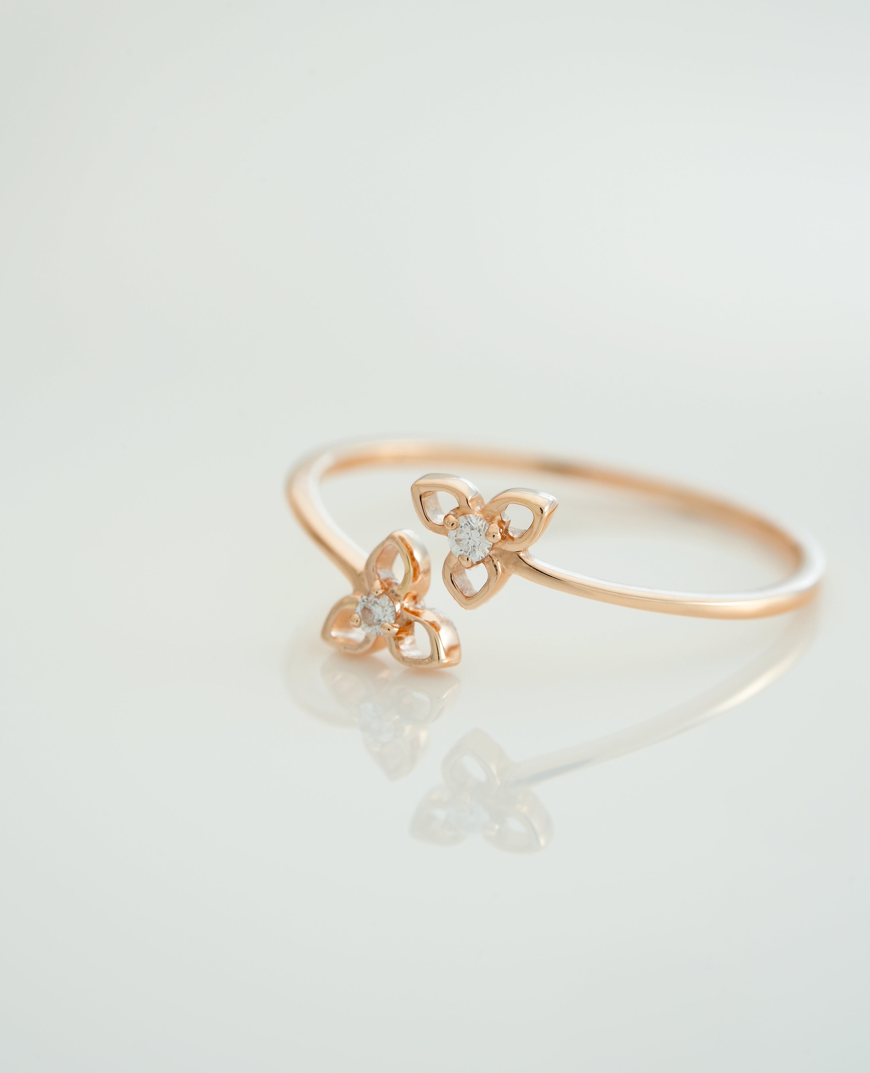 Twin Blossom Diamond Ring  - RGD203