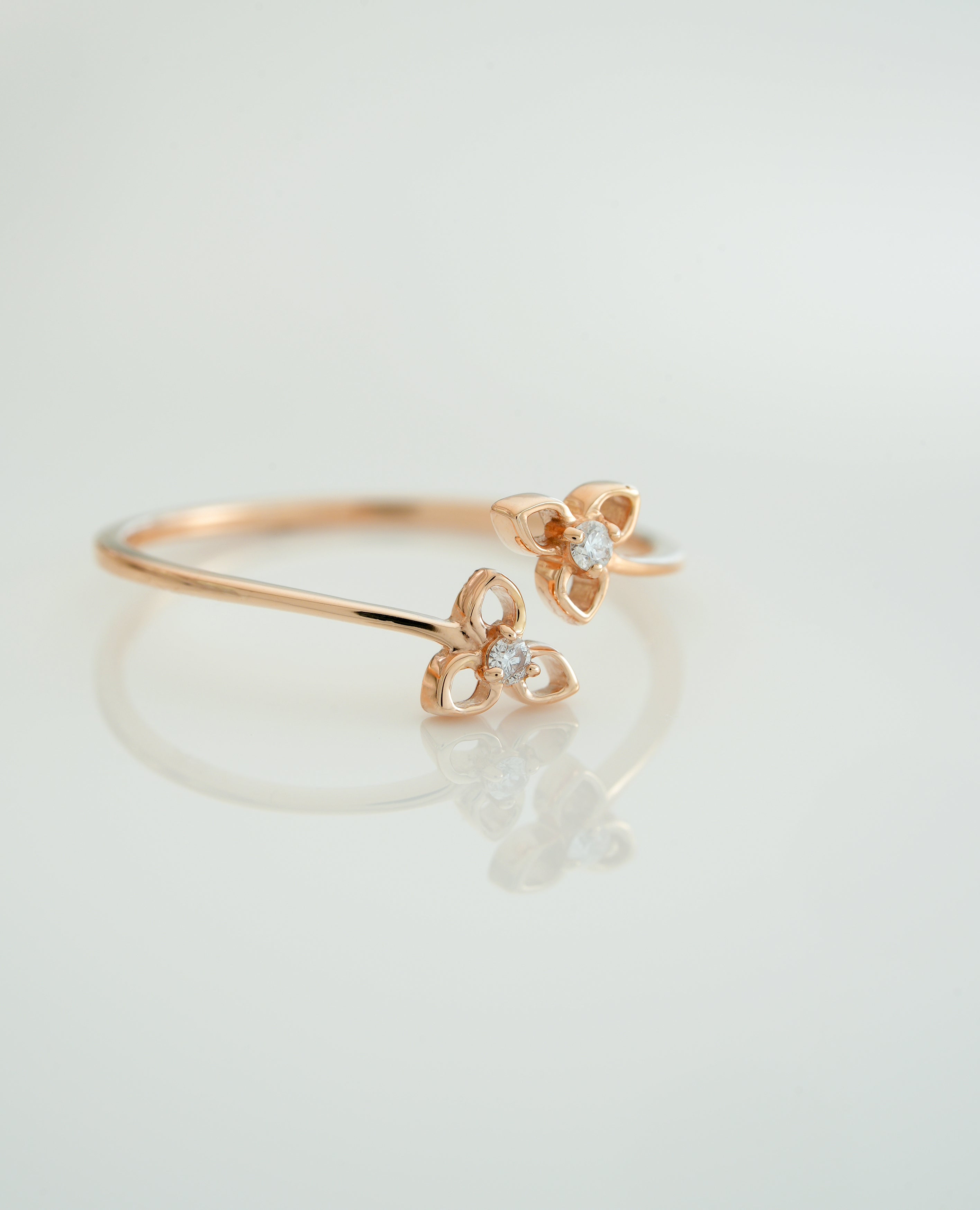 Twin Blossom Diamond Ring  - RGD203