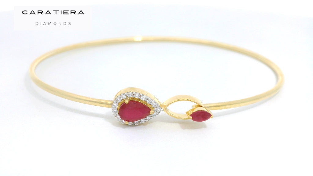 Blush Flame Diamond Bangle   -CPBD56R