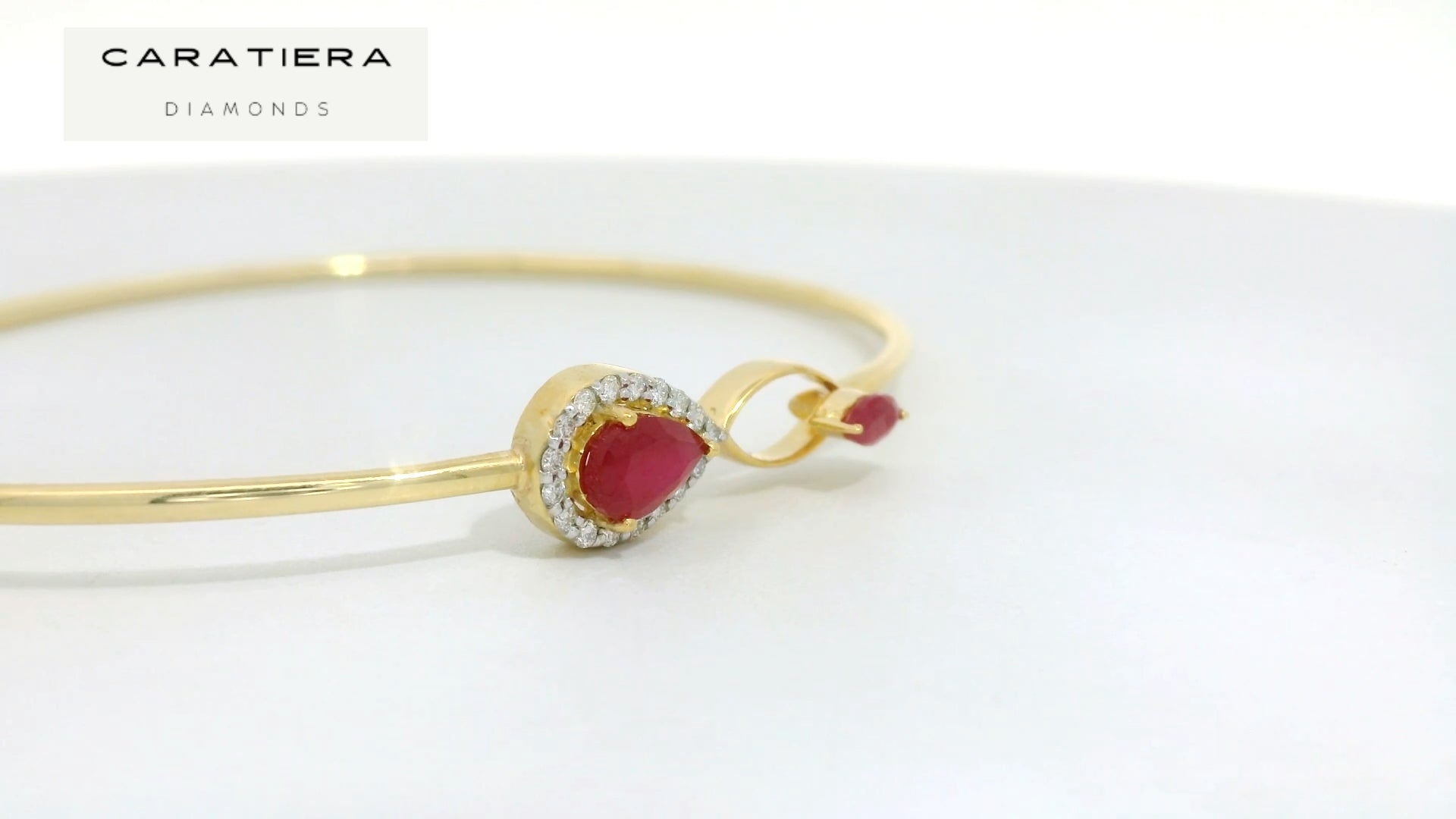 Blush Flame Diamond Bangle   -CPBD56R