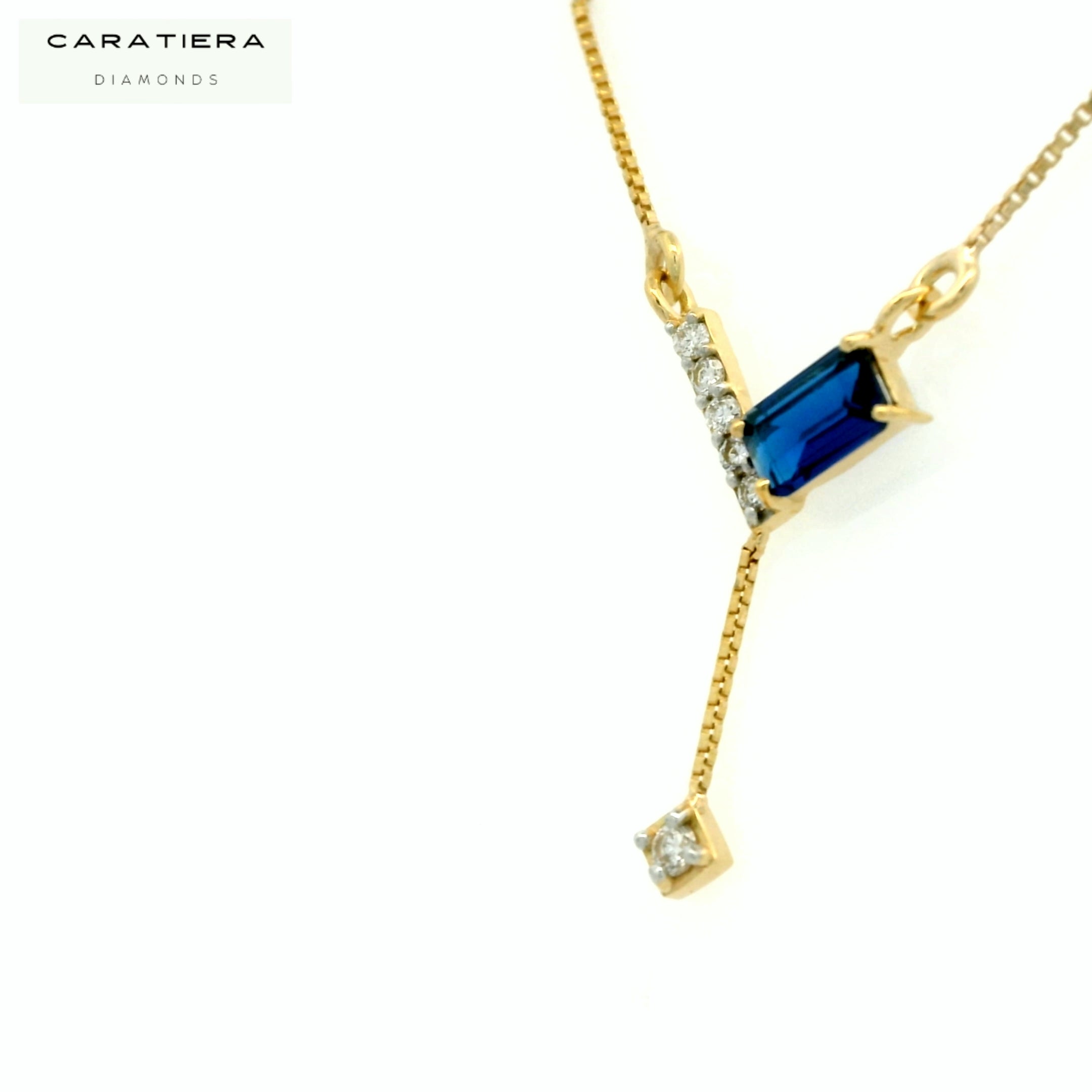 The Cerulean Cascade Necklace   CPDH44B