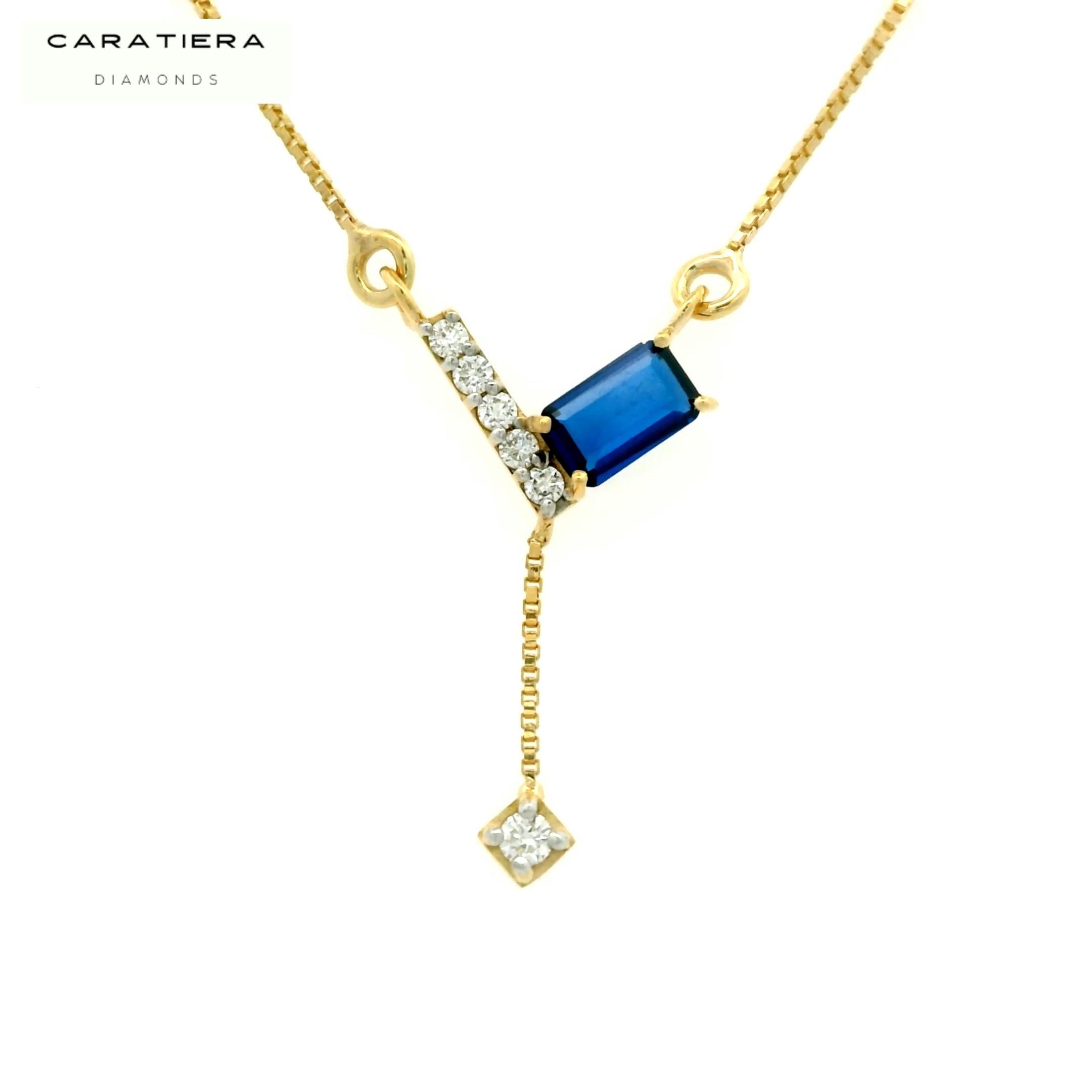 The Cerulean Cascade Necklace   CPDH44B