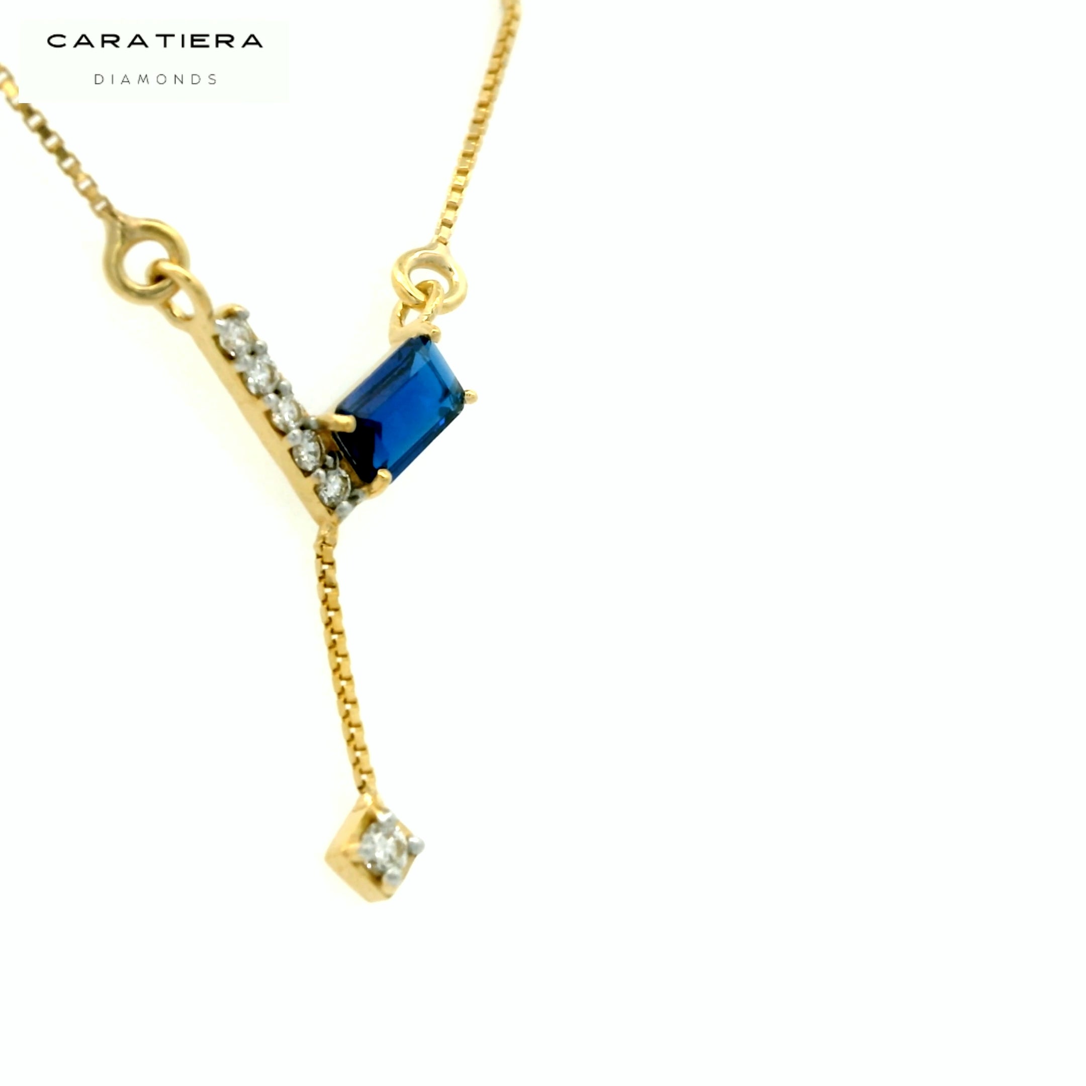 The Cerulean Cascade Necklace   CPDH44B