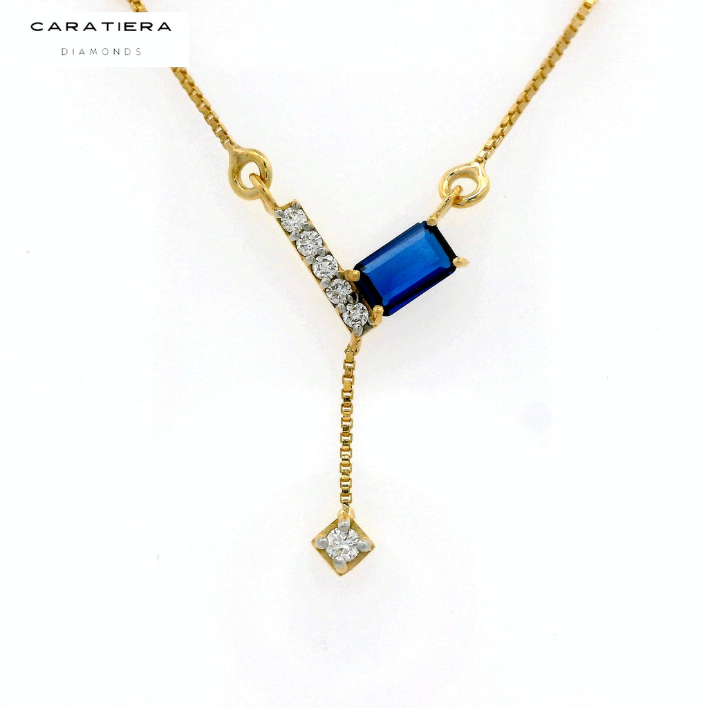 The Cerulean Cascade Necklace   CPDH44B