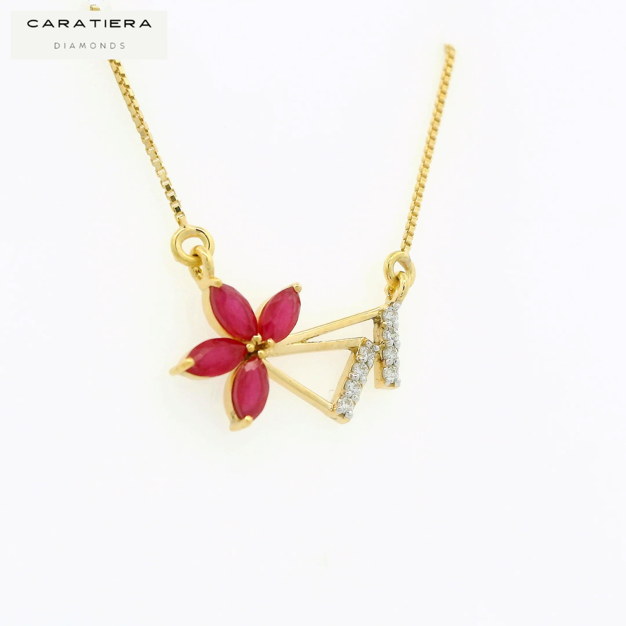 The Floral Monogram Pendant   -CPDH73