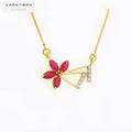 The Floral Monogram Pendant   -CPDH73