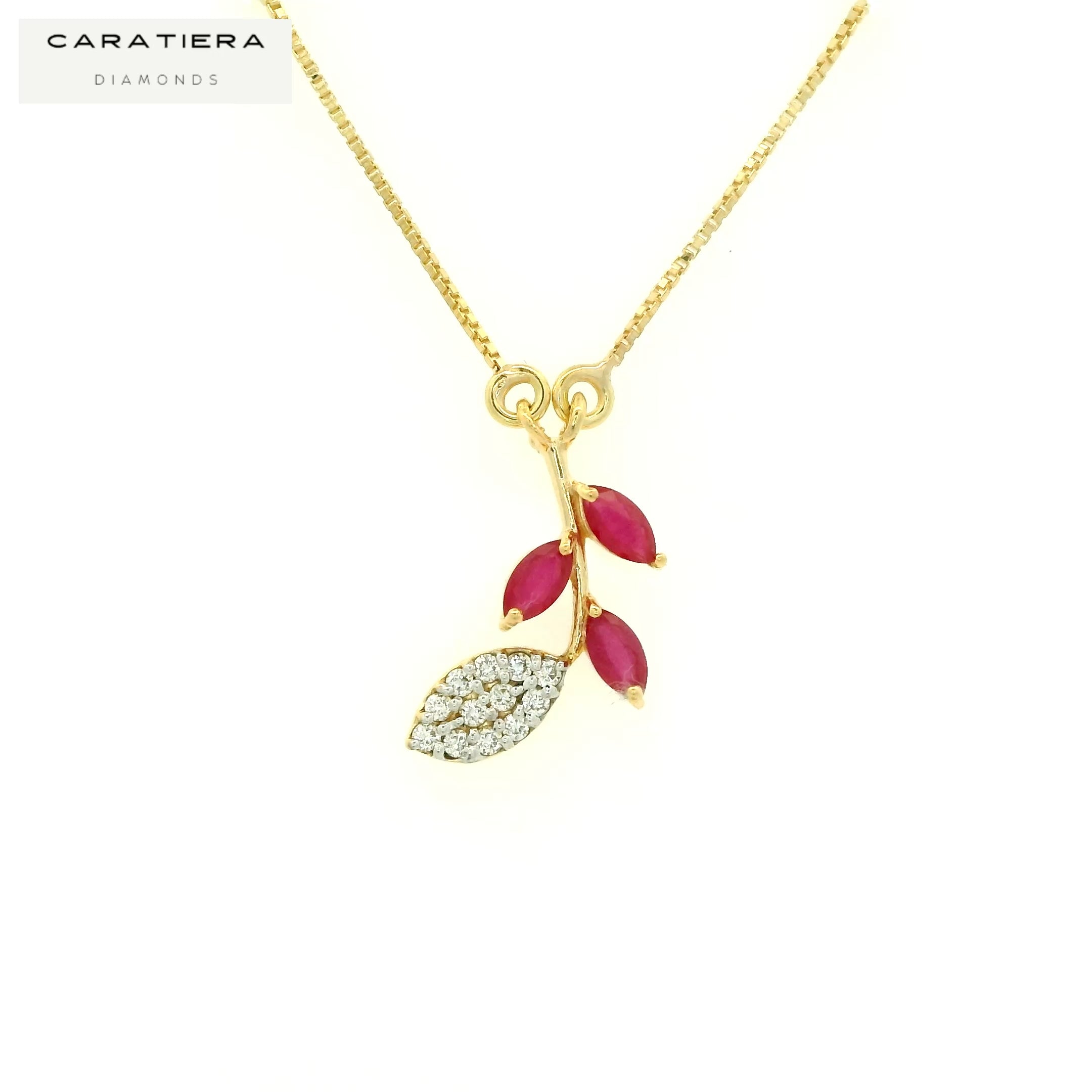 Crimson Leaf Elegance Pendant   -CPDH78