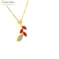 Crimson Leaf Elegance Pendant   -CPDH78