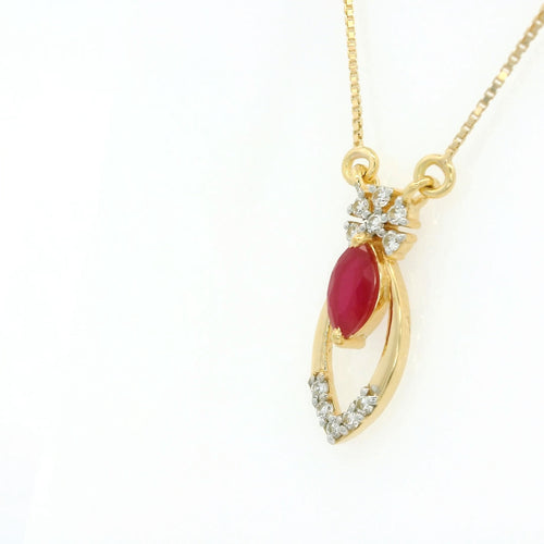 Crimson Bloom Diamond Pendant   - CPDH93R