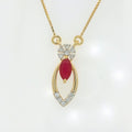 Crimson Bloom Diamond Pendant   - CPDH93R