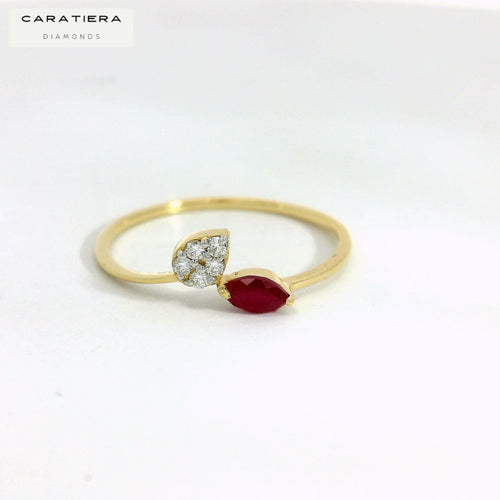 Crimson Leaf Ring   -CRG111R