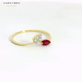 Crimson Leaf Ring   -CRG111R