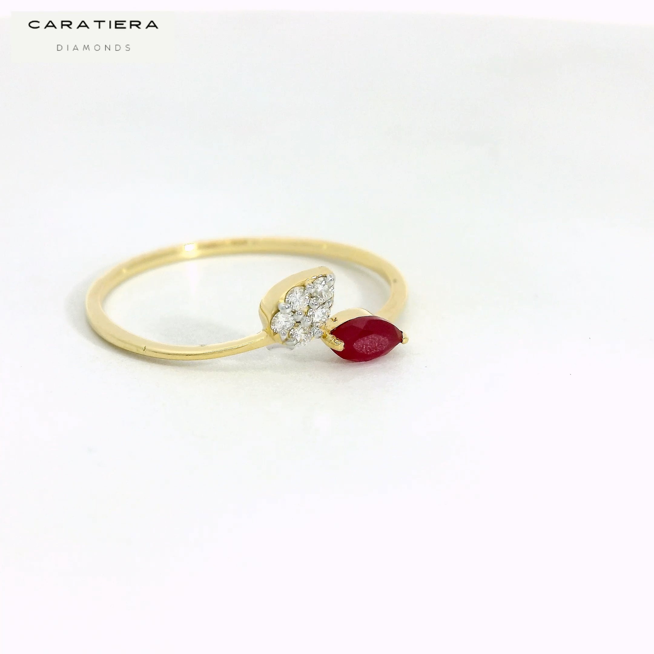 Crimson Leaf Ring   -CRG111R