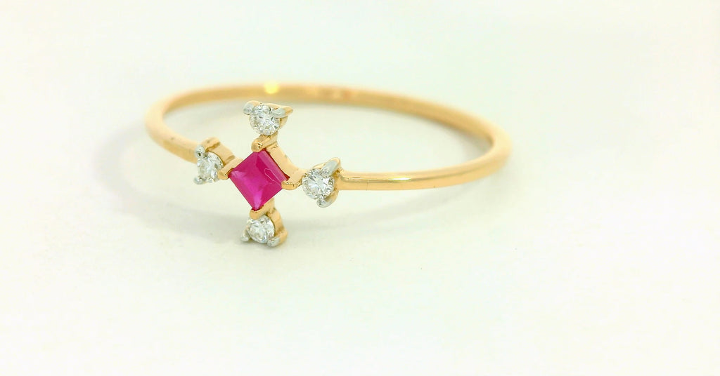 Ruby Star Harmony Ring -RGD36R
