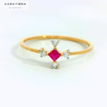Ruby Star Harmony Ring -RGD36R