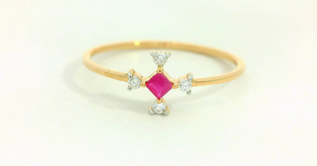 Ruby Star Harmony Ring -RGD36R