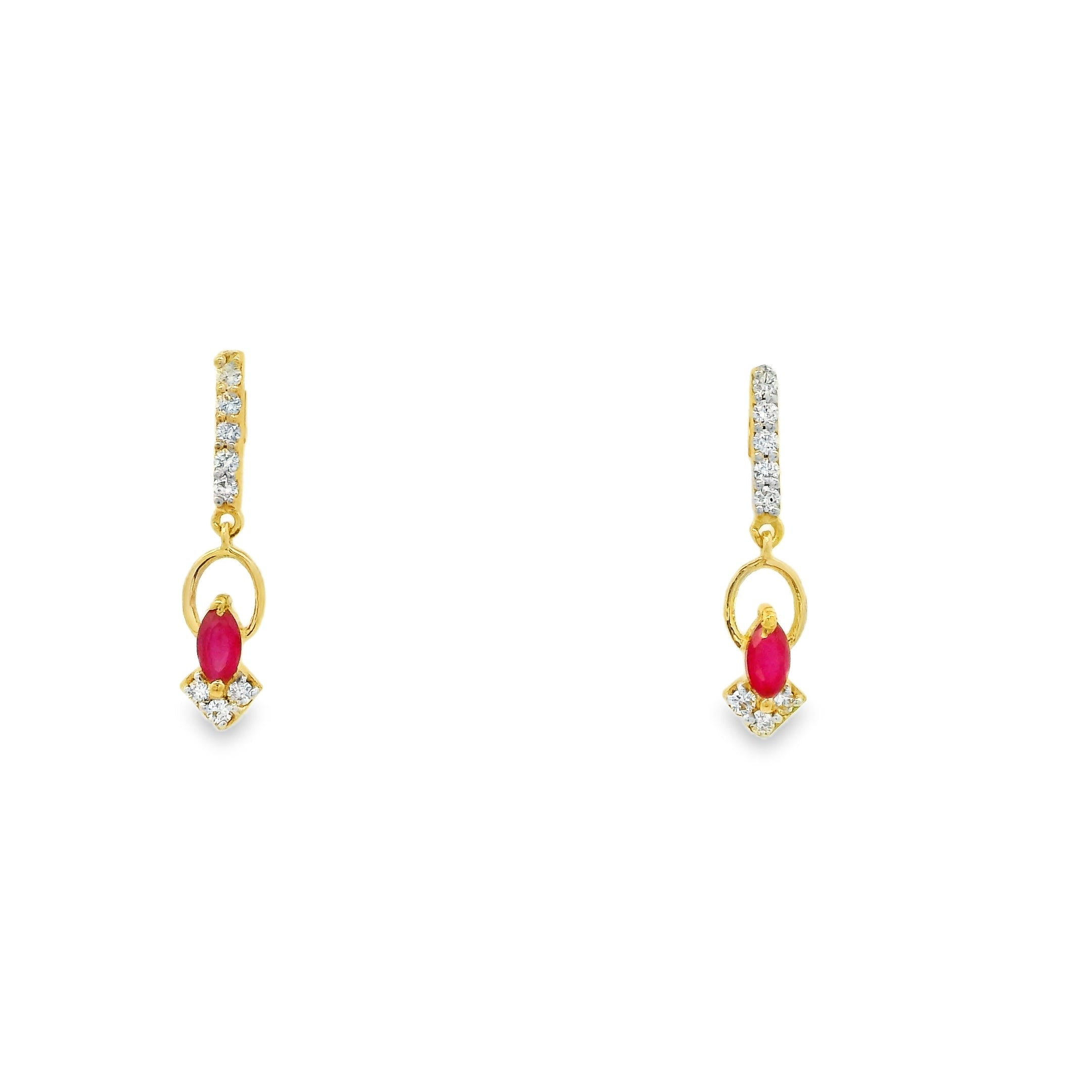 The Regal Marquise Dangle  Stud  -CSTD91R
