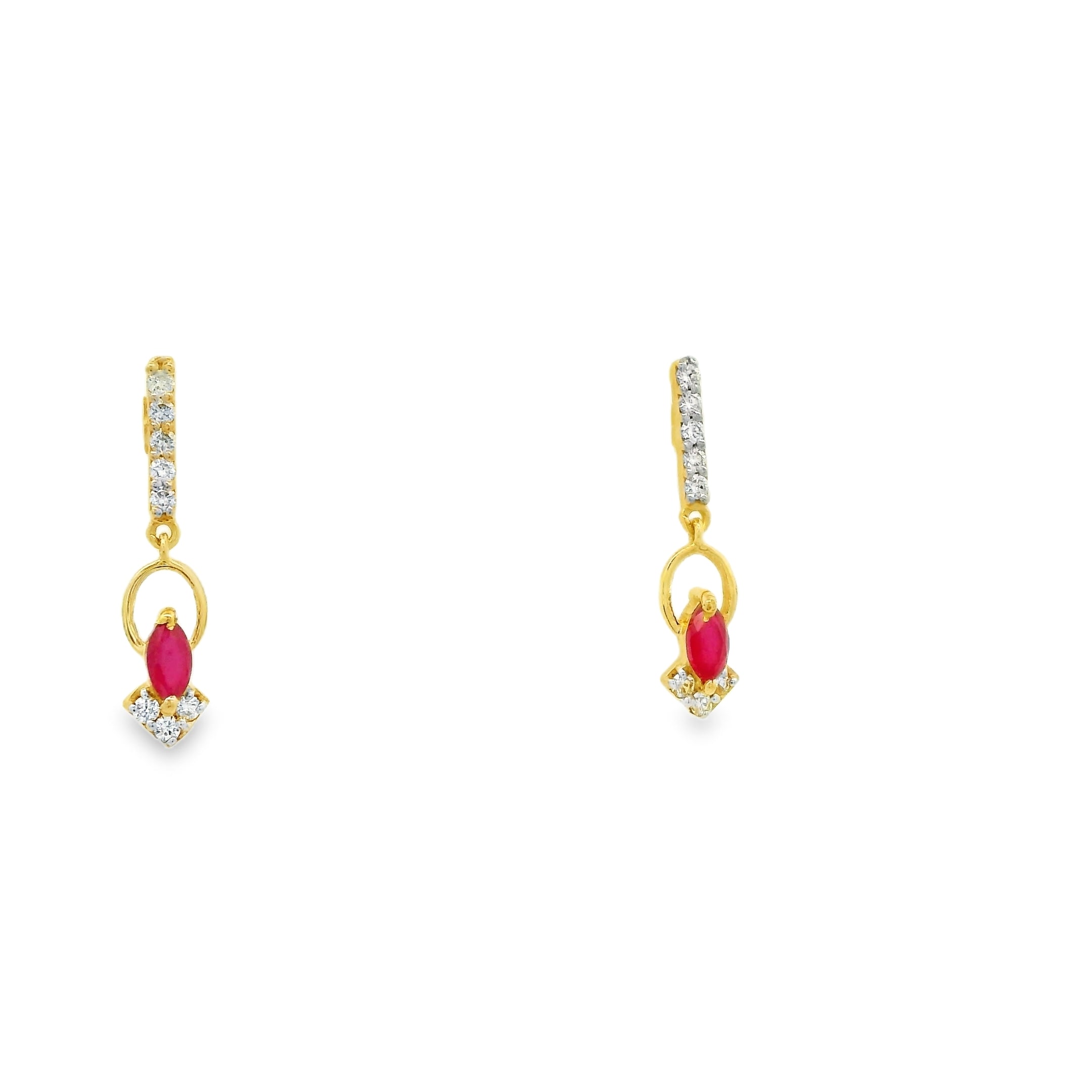 The Regal Marquise Dangle  Stud  -CSTD91R