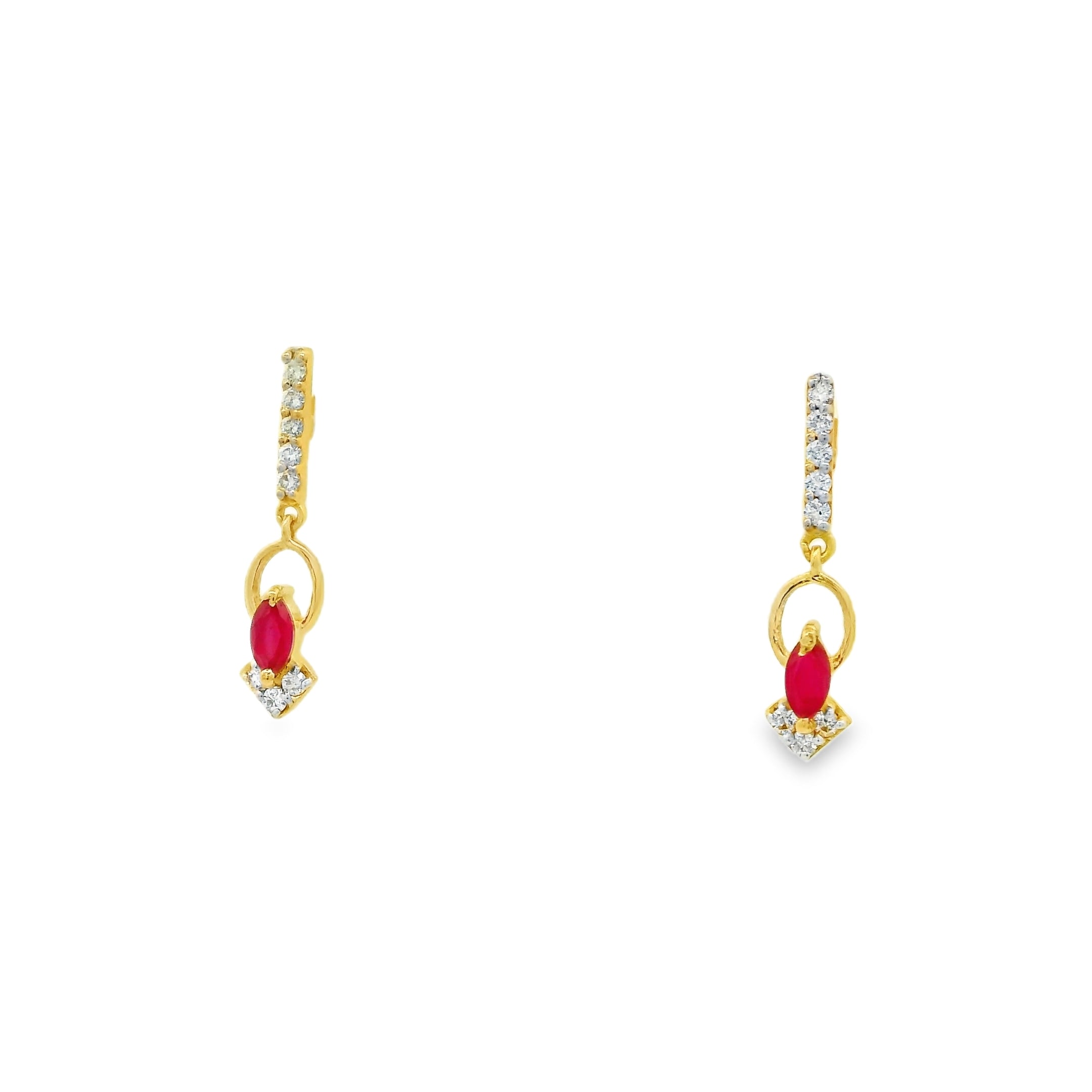 The Regal Marquise Dangle  Stud  -CSTD91R