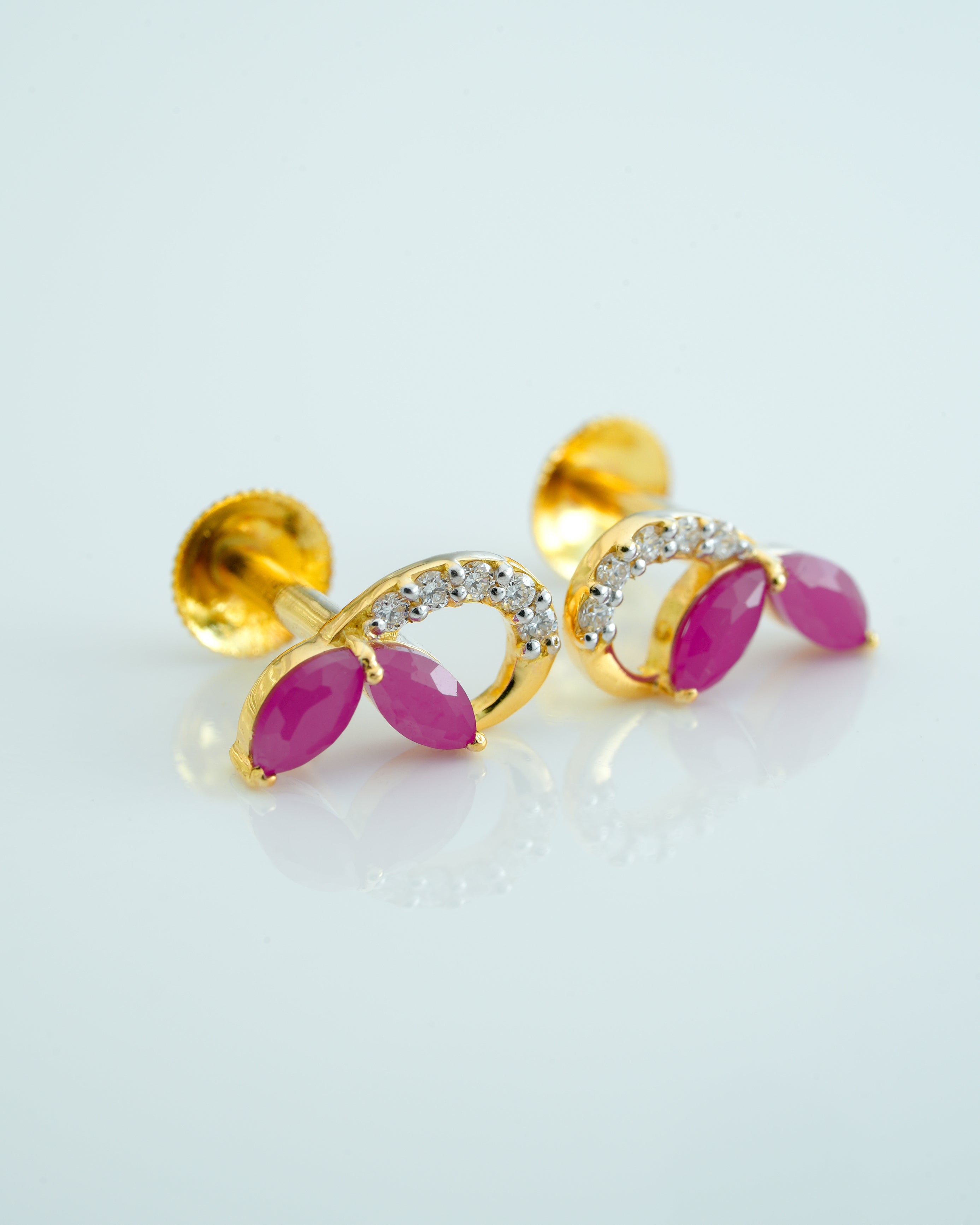 Imperial Ruby Blossom earring - CSTD 34