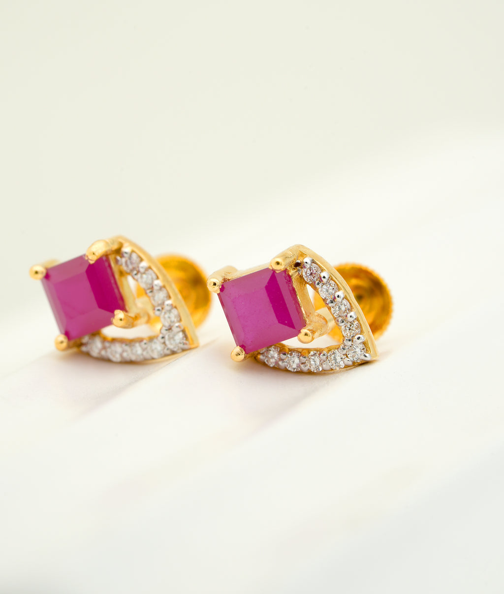 Luxe Ruby Spark Studs - CSTD42