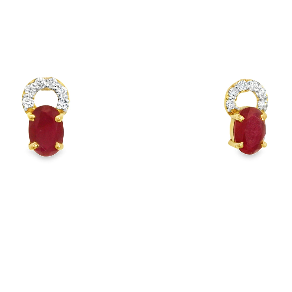 Radiant Ruby Serenity  Stud  - CSTD45R