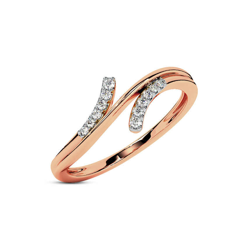 Elegant Rose Gold Diamond Ring -RGD