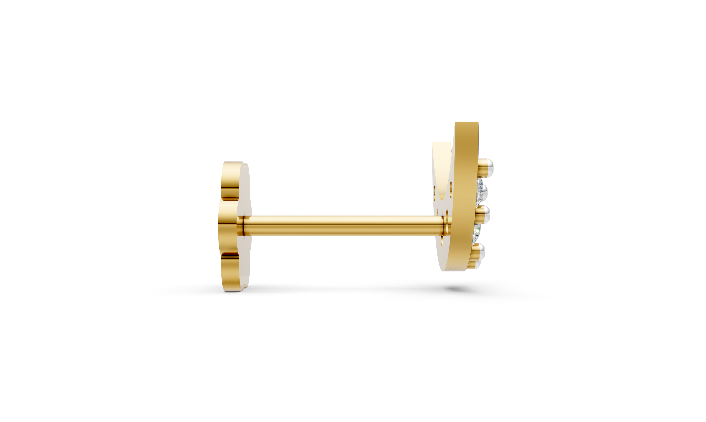 Moon line Diamond Nose pin - NPD 37