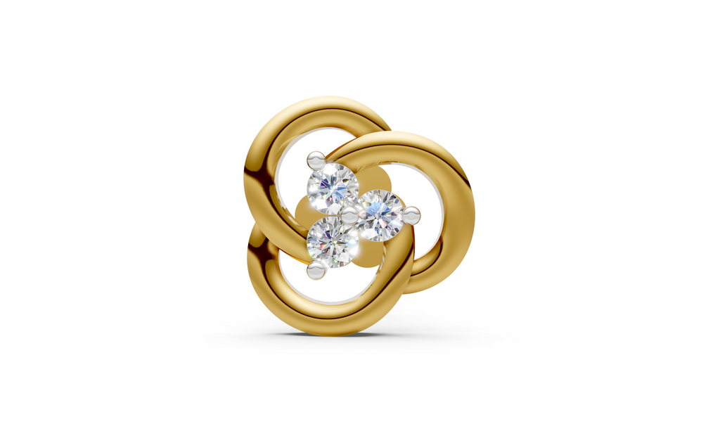 Triple Spark Flower Nose pin -NPD8