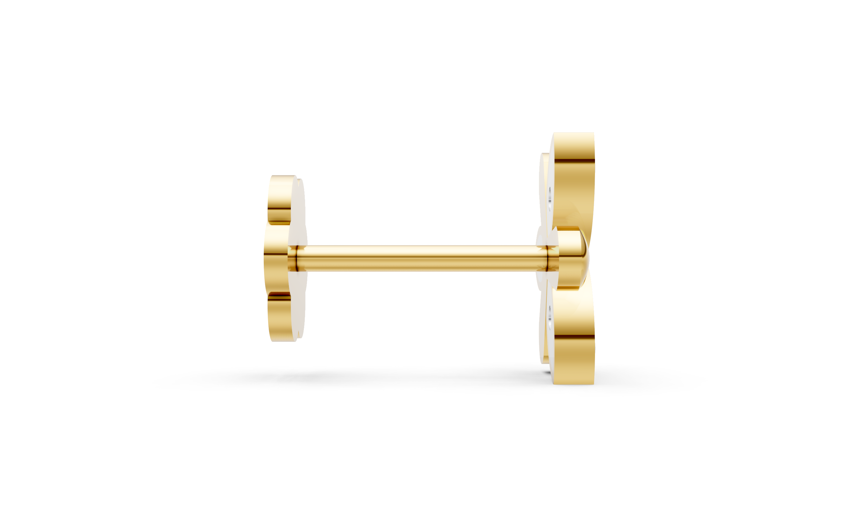 Golden Petal Trio Nose pin  - NPD11