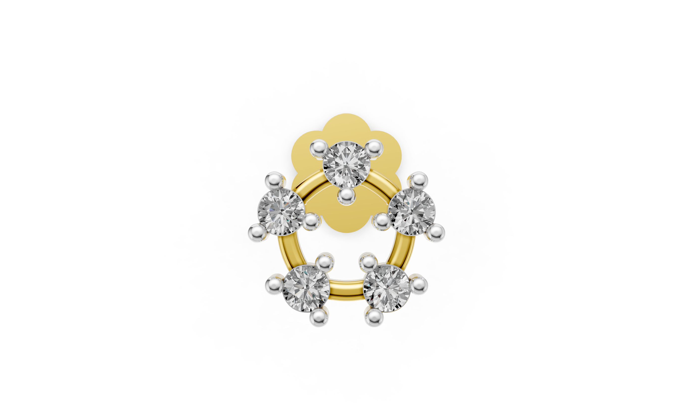 Celestial Petal Glow Nose Stud    -NPD228