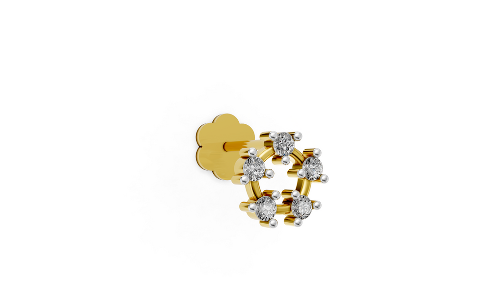 Celestial Petal Glow Nose Stud    -NPD228