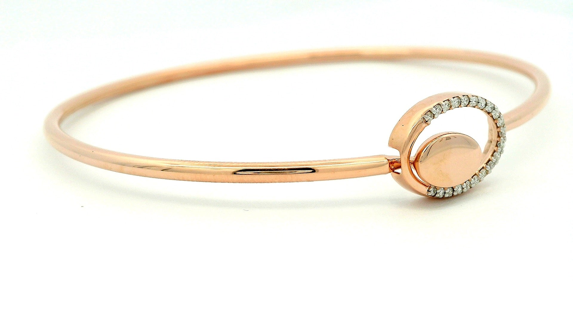 Polished Petal Halo Bangle - PBD6